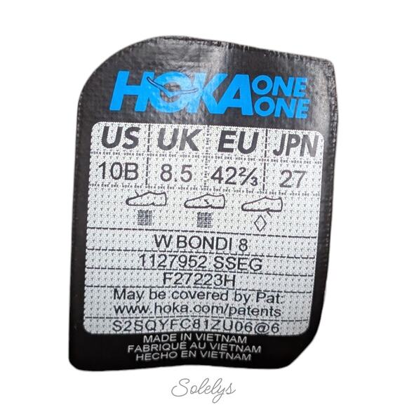 HOKA ONE ONE Bondi 8 Womens 10B Shifting Sand Eggnog Run Walking Comfort Sneaker - Picture 5 of 11